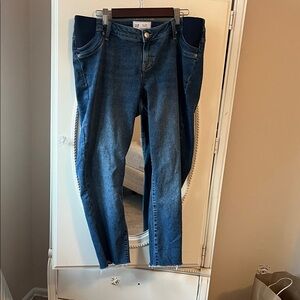 GAP Women's Maternity Straight Leg Jeans in Blue Denim